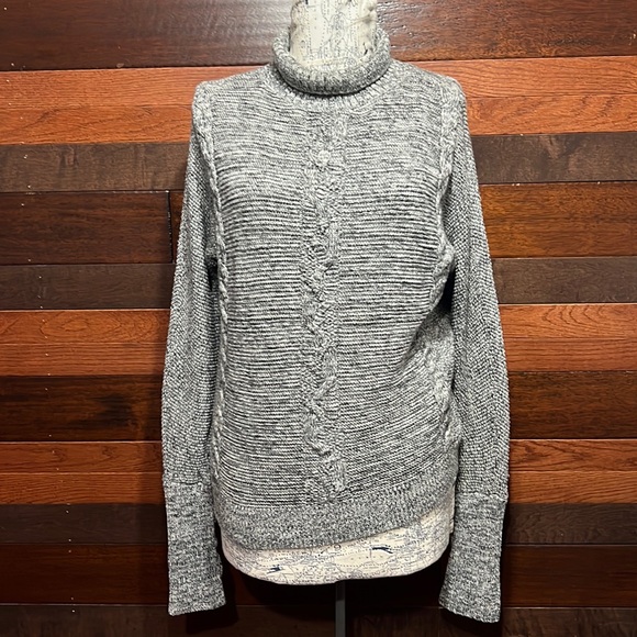 GAP Sweaters - GAP Oversized Chunky Textured Gray Turtleneck Sweater